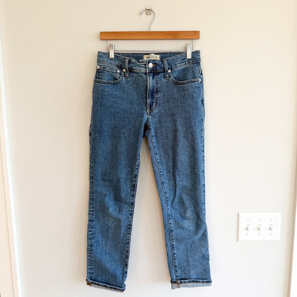 Madewell The Mid-Rise Perfect Vintage Denim Casual Tapered Jeans Blue 25